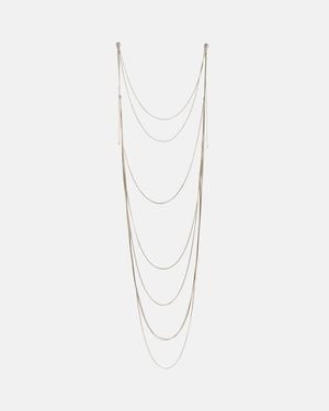 Alaïa Chain Necklace Earrings - White