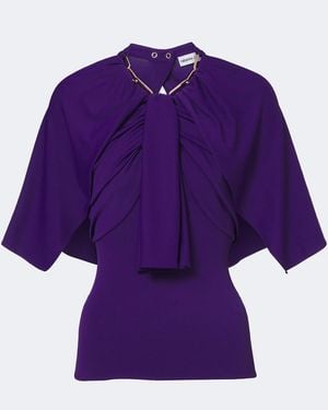 Rabanne X Dinh Van Verziertes Top Aus Crepe - Lila