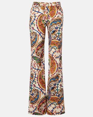 Etro High-Rise Bootcut Jeans - Blue