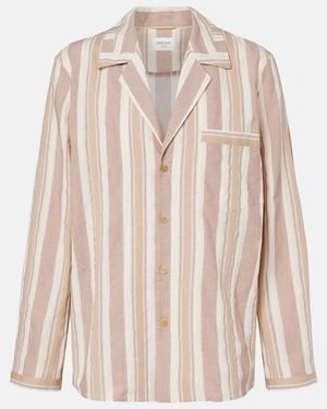Saint Laurent Striped Cotton Pyjama Shirt - Pink