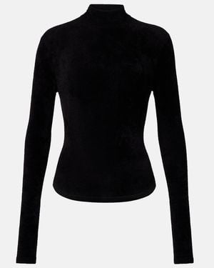 Versace Pullover Aus Chenille - Schwarz