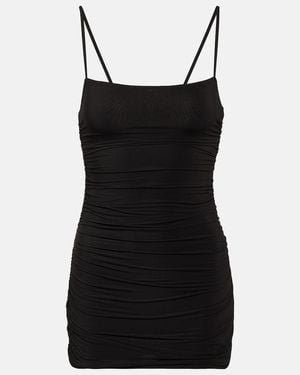 Wardrobe NYC Ruched Jersey Minidress - Black