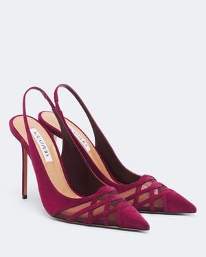Aquazzura Salones Destalonados Perfect Match De Ante - Rosa
