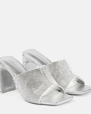 Jonathan Simkhai Asia Crystal-Embellished Sandals - White