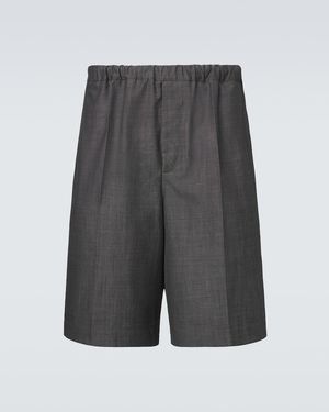 Plan C Wool Shorts - Grey