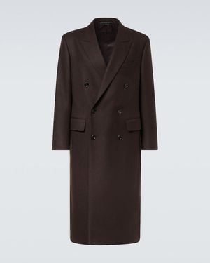 Tom Ford Double-Breasted Cashmere Coat - Black