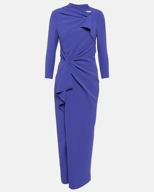 Safiyaa Avery Crepe Maxi Dress - Blue