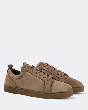 Christian Louboutin Louis Junior Suede Trainers - Brown