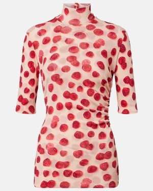 Stella McCartney Printed Mesh T-Shirt - Red