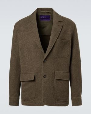 Ralph Lauren Cashmere And Wool Twill Coat - Green