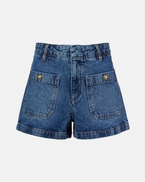 FRAME Cruise High-Rise Denim Shorts - Blue