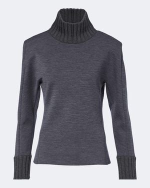 Bottega Veneta Rollkragenpullover Aus Einem Wollgemisch - Blau