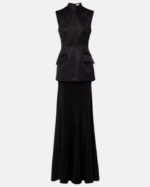 Sportmax Cilen Cotton-Blend Gown - Black