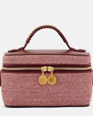 Stella McCartney Bolso Neceser Falabella De Efecto Rafia - Morado