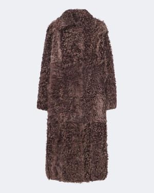 Arma Cristina Reversible Shearling Coat - Brown