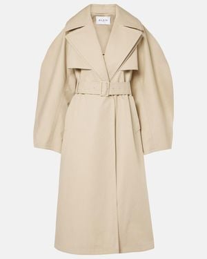 Alaïa Trenchcoat Aus Baumwollgabardine - Natur