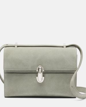 SAVETTE Symmetry 19 Mini Suede Shoulder Bag - Grey