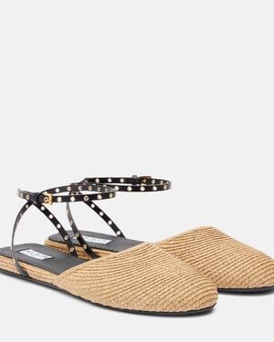 Alaïa Raffia Mules - Brown