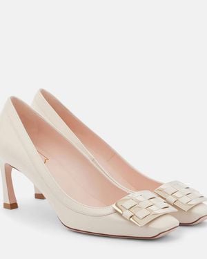 Roger Vivier Trompette 70 Leather Court Shoes - Natural