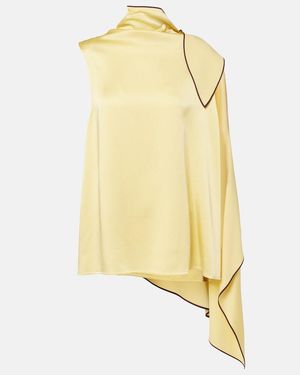 Stella McCartney Tie-Neck Top - Yellow