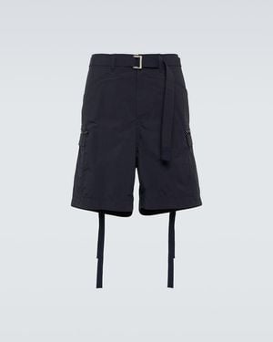 Sacai Taffetta Bermuda Shorts - Blue