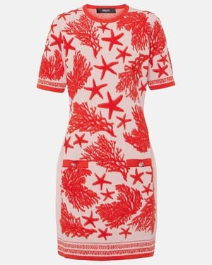 Versace Dress With 'Barocco Sea' Pattern - Red