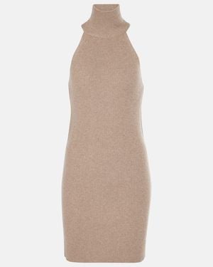 Lisa Yang Carmen Ribbed-Knit Cashmere Minidress - Natural
