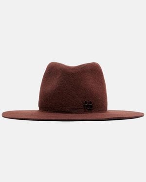 Ruslan Baginskiy Wool-Blend Felt Fedora - Brown
