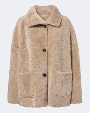 Arma Isabella Reversible Shearling Jacket - Natural