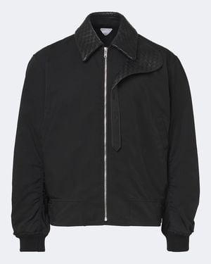 Bottega Veneta Blouson Intrecciato Aus Twill - Schwarz