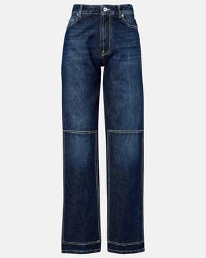 Jean Paul Gaultier Cutout High-Rise Wide-Leg Jeans - Blue