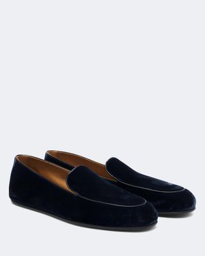 Tom Ford Mocassins En Velours - Bleu