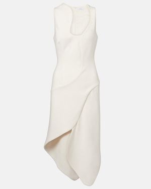 Ferragamo Dress With Asymmetrical Cut - White