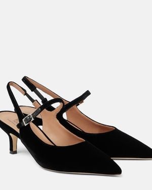 Malone Souliers Karla 45 Velvet Slingback Court Shoes - Black