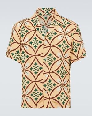 Bode Greer Printed Bowling Shirt - Metallic