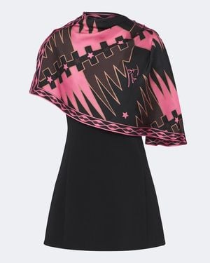 PUCCI Valdimontone Caped Cady Minidress - Black