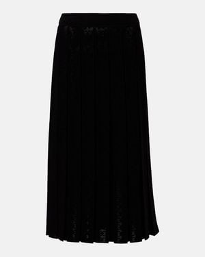 Tory Burch Pleated Midi Skirt - Black