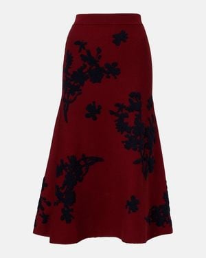 Erdem Midirock Aus Jacquard-Strick - Rot
