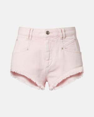 Isabel Marant Eneidala Denim Shorts - Pink