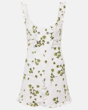 Giambattista Valli Embroidered Boucle Minidress - White