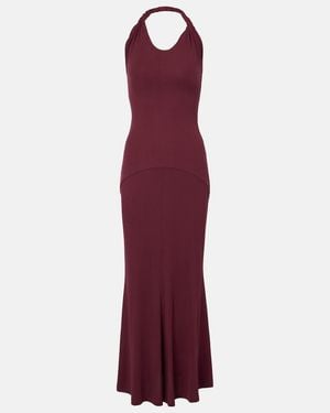 TOVE Eleanor Halterneck Jersey Maxi Dress - Purple