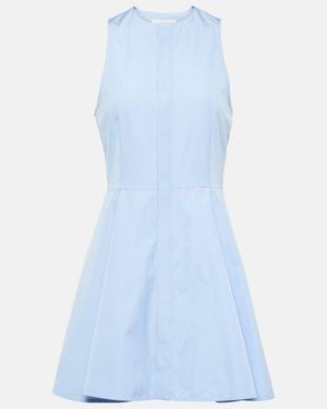 Ami Paris Godet Cotton Poplin Shirt Dress - Blue