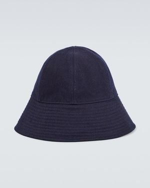 Jil Sander Cotton Bucket Hat - Blue