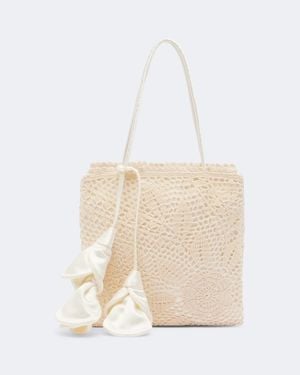 Magda Butrym Julia Crochet Top-Handle Bag - White
