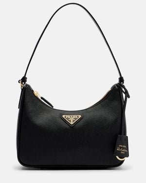 Prada Re-Edition 2005 Leather Shoulder Bag - Black