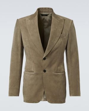 Tom Ford Suede Blazer - Green