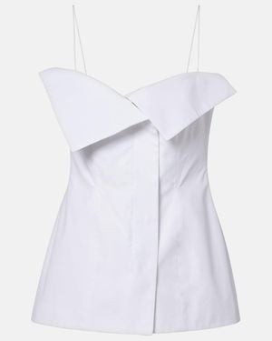 FFORME Eilwen Cotton Poplin Top - White