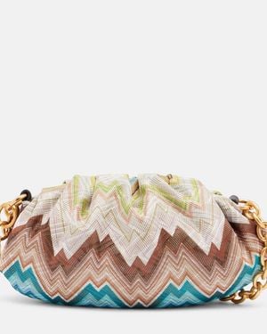 Missoni Zigzag Small Leather-Trimmed Clutch - Multicolor
