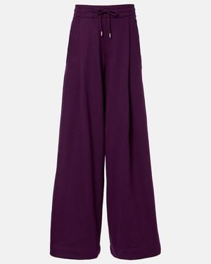 Dries Van Noten Cotton Jersey Joggers - Purple