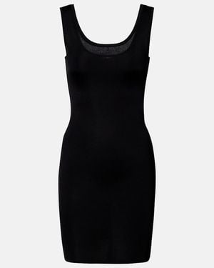 Saint Laurent Jersey Minidress - Black